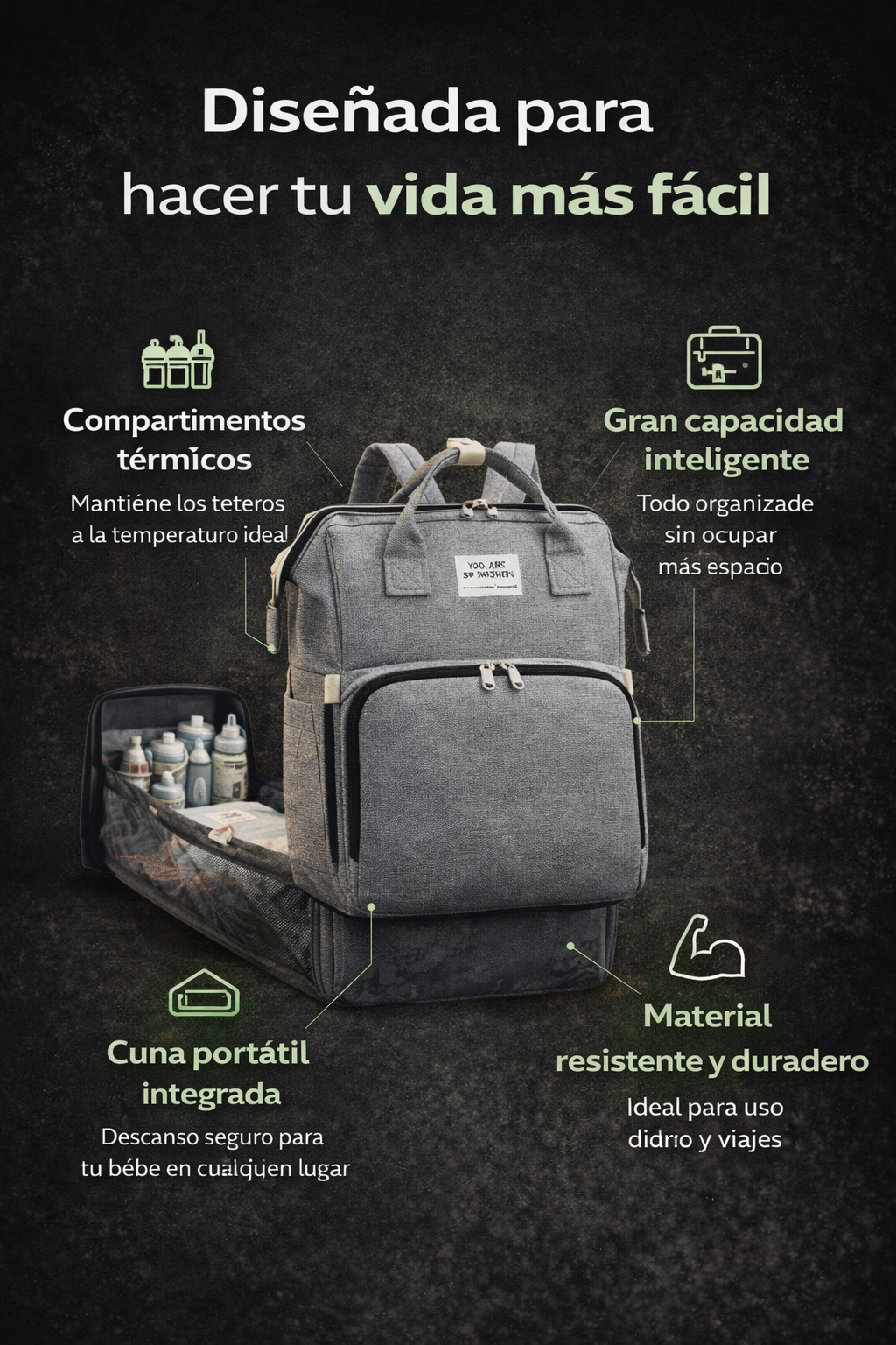 PAÑALERA TIPO CUNA