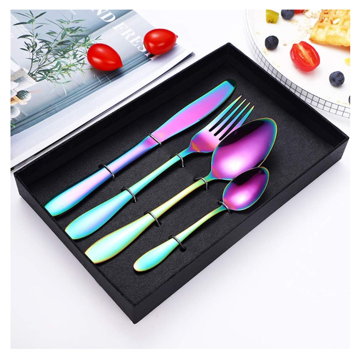 Cubiertos 24 Piezas De Lujo Acero Inoxid