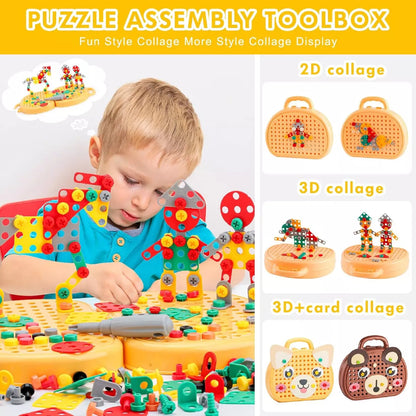Juego Costruccion Puzzle Taladro 203 Pcs