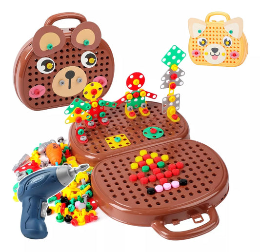 Juego Costruccion Puzzle Taladro 203 Pcs