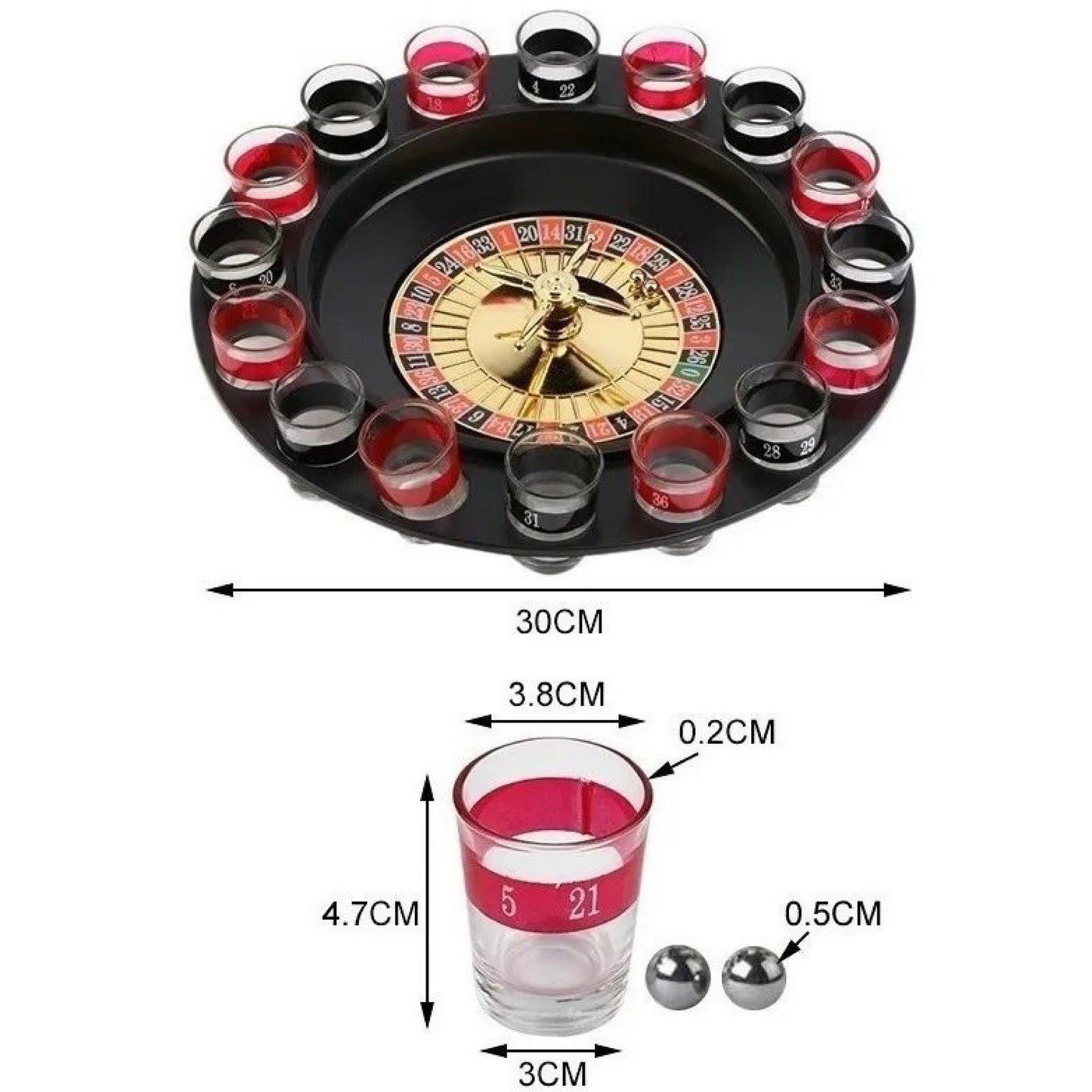 Ruleta tragos shots 16 copas juego adult