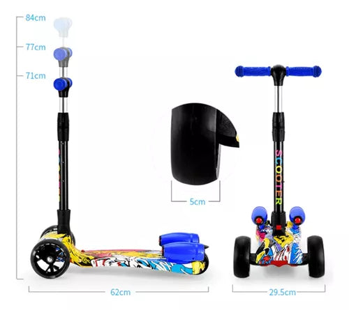 Scooter Monopatín Humo Con Luces