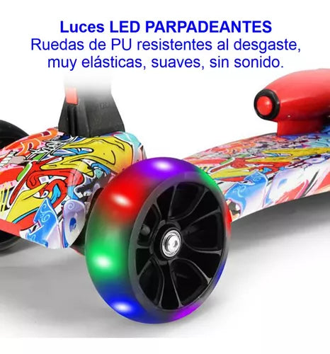 Scooter Monopatín Humo Con Luces
