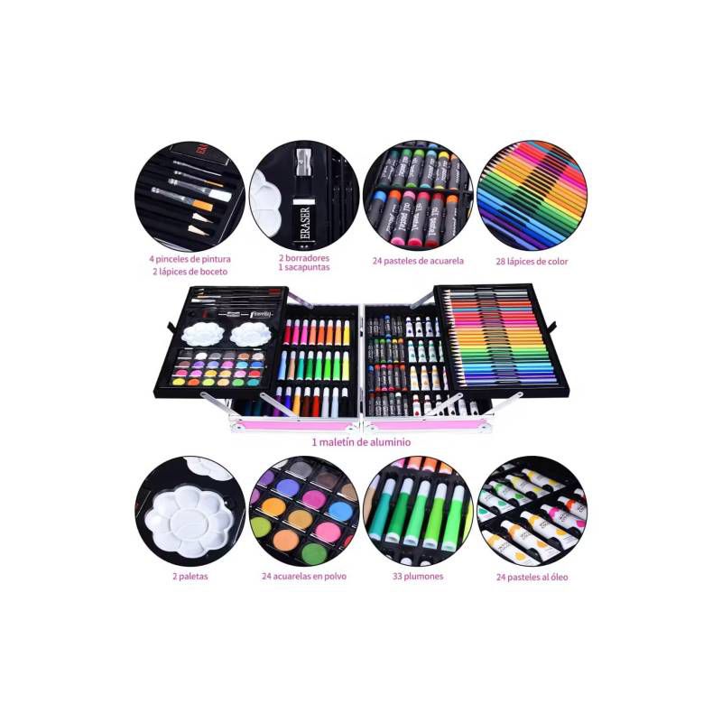 Set Arte Para Niños(a) Maleta 145 Piezas
